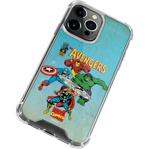 Marvel Classic Comics The Avengers iPhone 14 Pro Clear Case